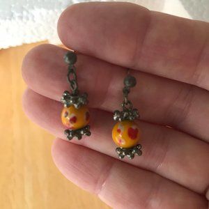 Handmade Glass Bead Earrings Boho Vintage Gypsy